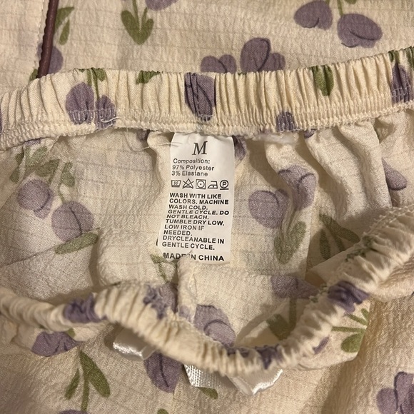 purple floral pajama set - Picture 8 of 11